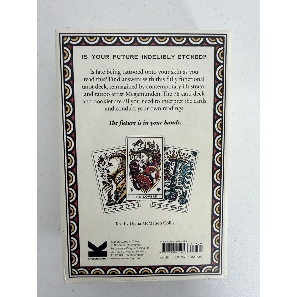 Tattoo Tarot Ink & Intuition Deck 78 Cards Megamunden Laurence King Complete - Picture 7 of 7
